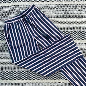 Free People Homemade Navy & Red Striped Pants size waist 26